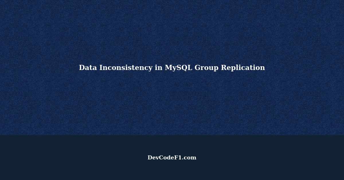 Data inconsistency in mysql group replication with after mode