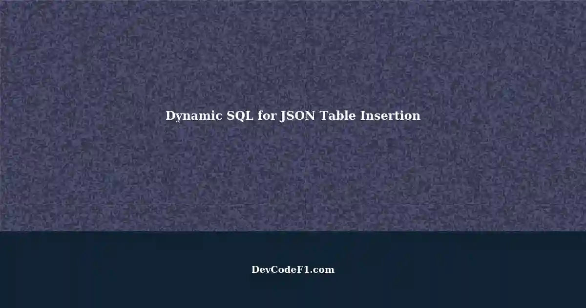 Dynamic SQL Query Generation in SQL Server Management Studio: Inserting ...