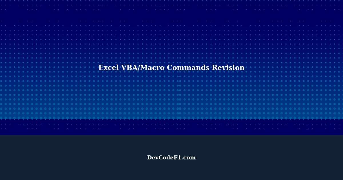 excel-vba-macro-commands-revision-enhance-your-excel-automation-skills