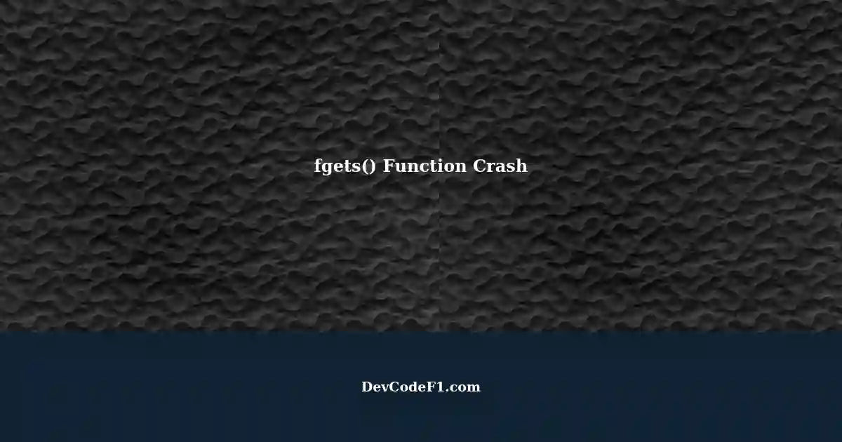 fgets() Function Crashing: Handling Input Equivalent Character Array ...
