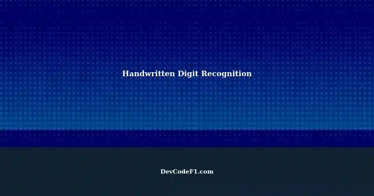 Handwritten Digit Recognition Neural Network Algorithm in Python