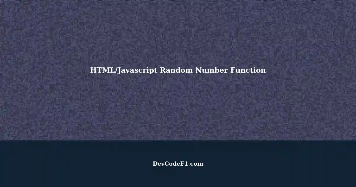 HTML/Javascript: Function Not Executing for Random Number Display