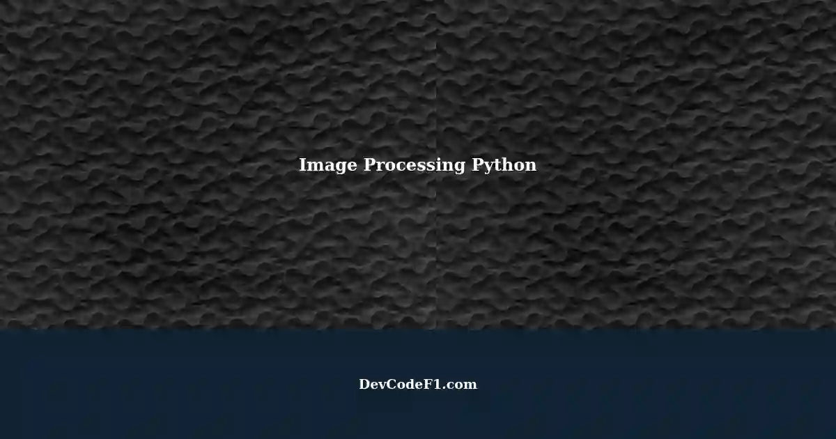 Efficient Image Processing with Python: A Beginner's Guide