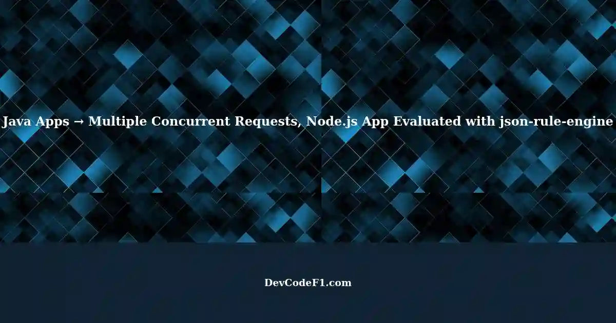 Java Apps Send Multiple Concurrent Requests, Node.js App Evaluated with
