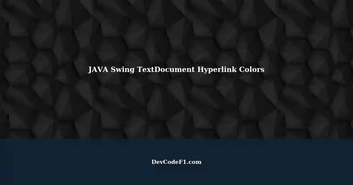 Highlighting Hyperlinks in JAVA Swing's TextDocument in Different Colors