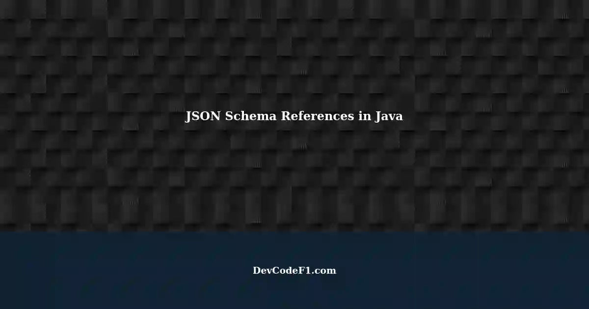 Handling JSON Schema References in Java Projects using jsonschema2pojo