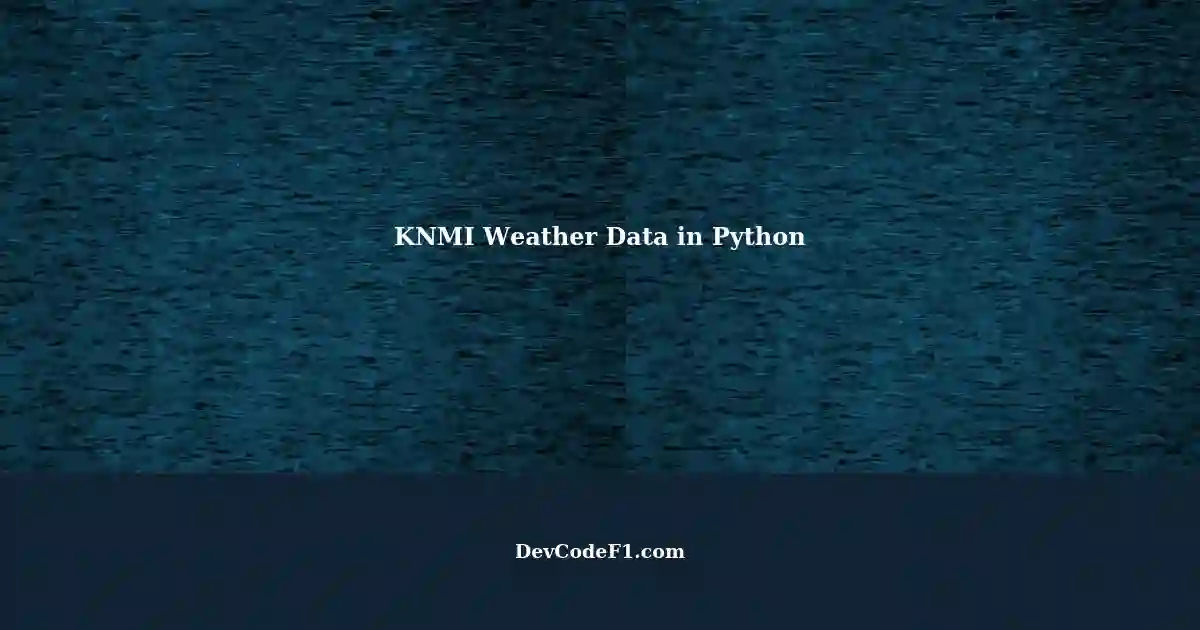 Knmi Api