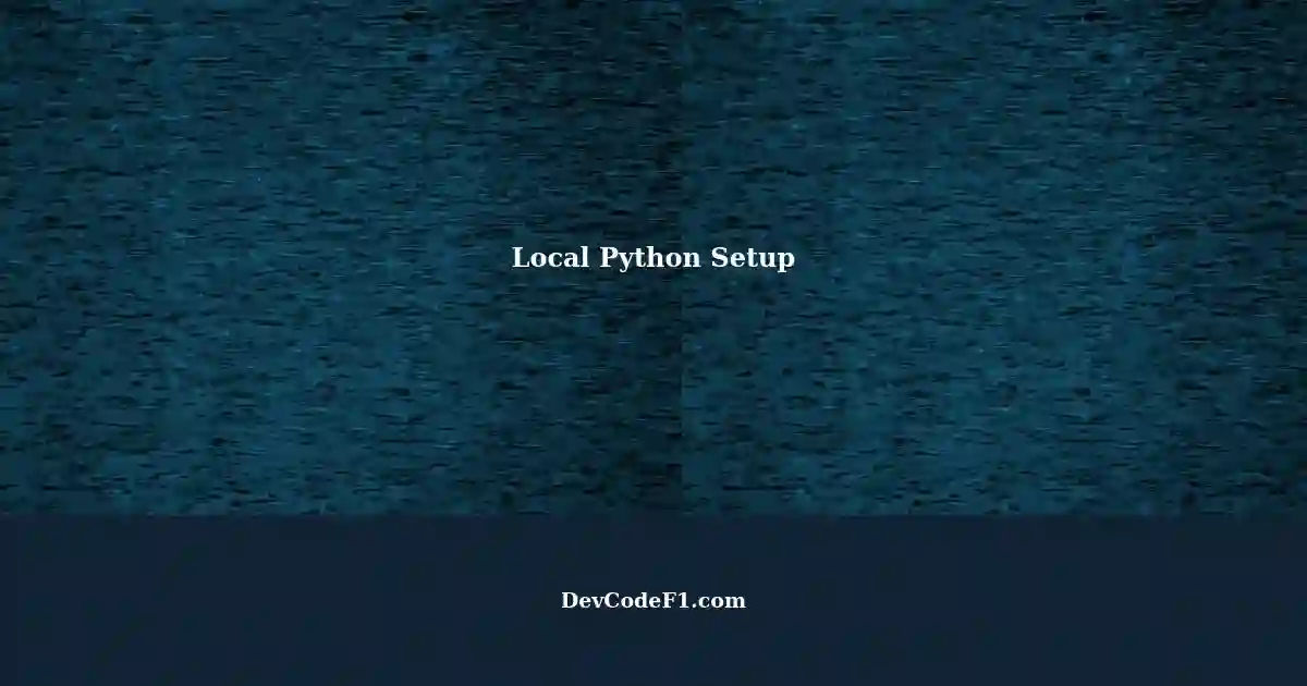 Running Python Locally Without Microsoft Store