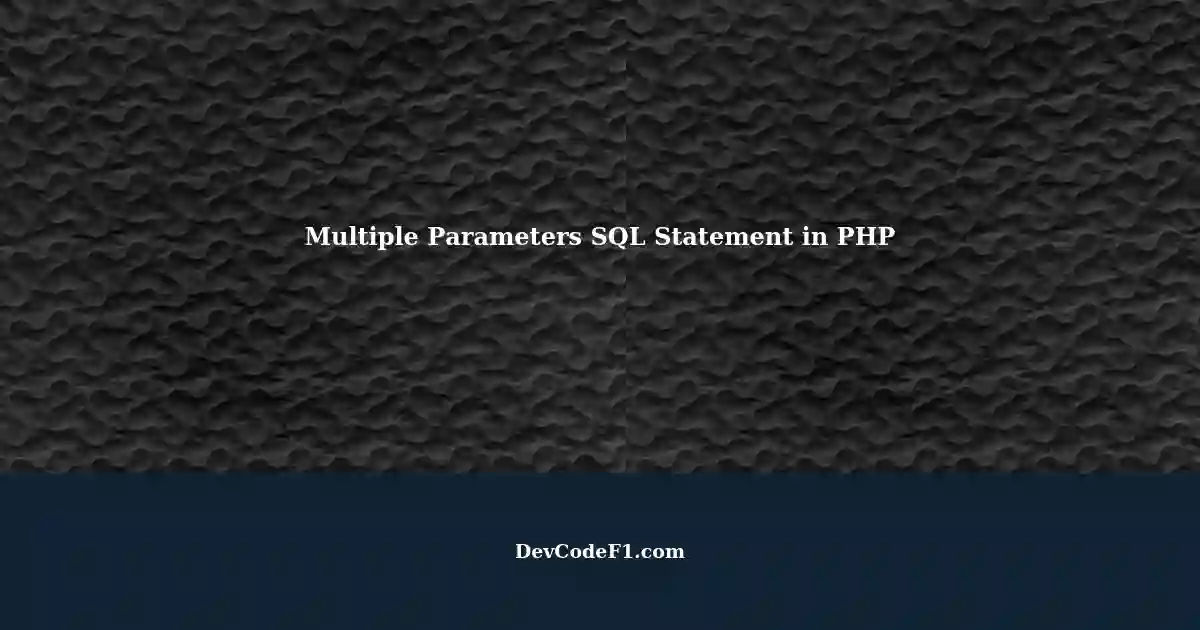 Inserting Multiple Parameters in a SQL Statement without Single Quotes ...
