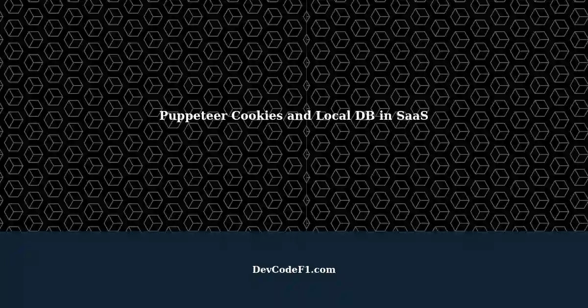 Different Behaviour when Loading Cookies and Local DB using Puppeteer