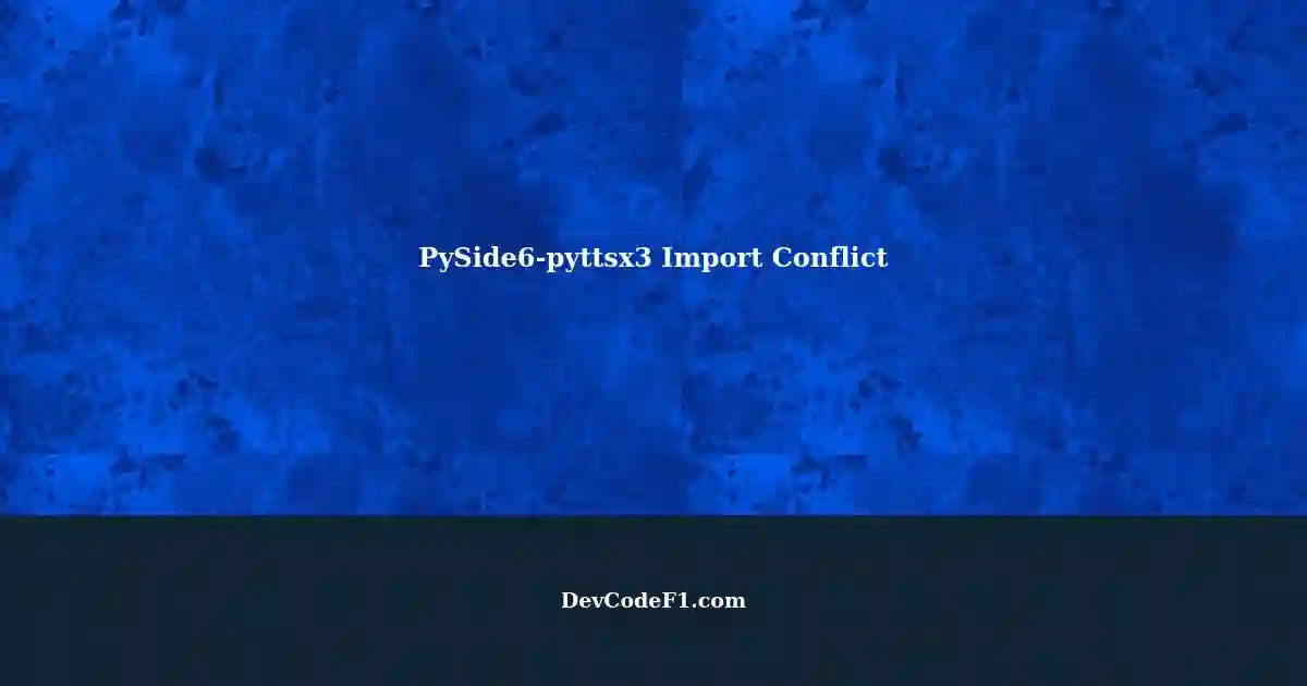 Incompatible Import: PySide6 and pyttsx3
