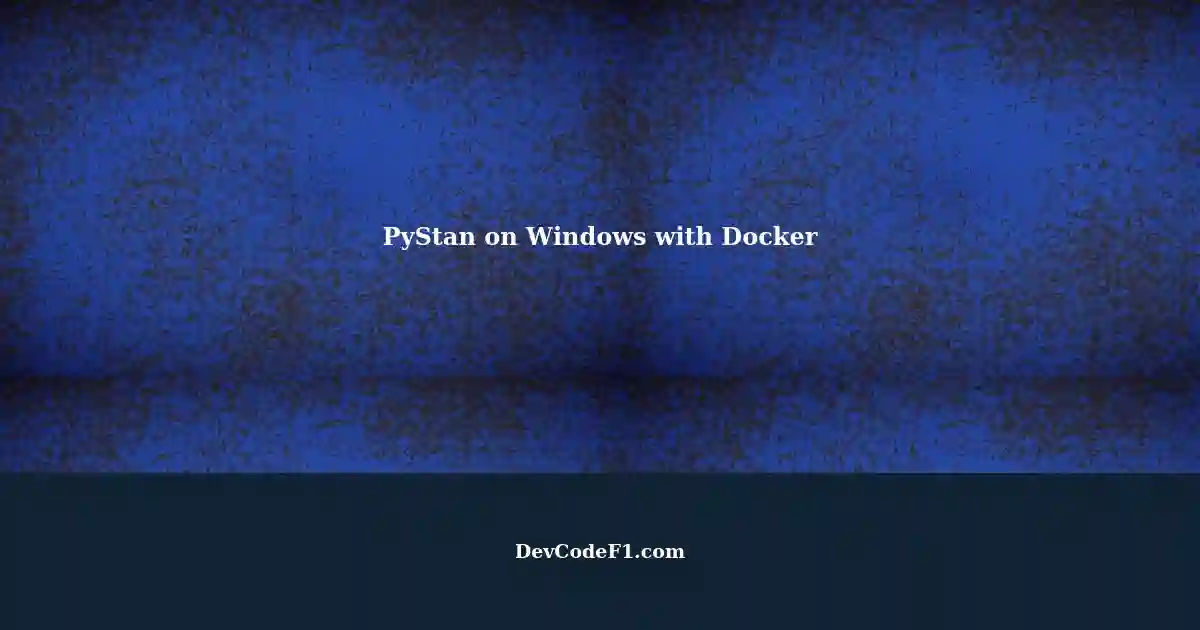 Pystan On Windows — Pystan 2.19.1.1 Documentation – EGKPK