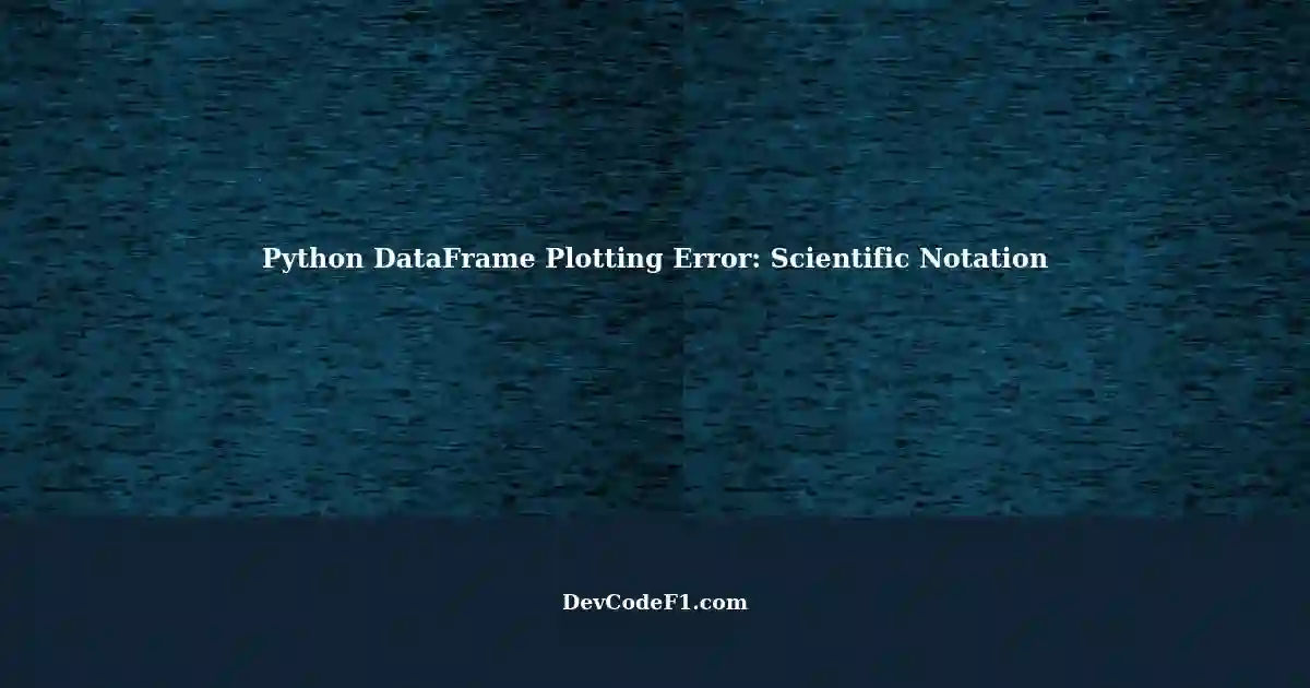 Unexpected Type Error while Plotting Data in Python: Scientific ...