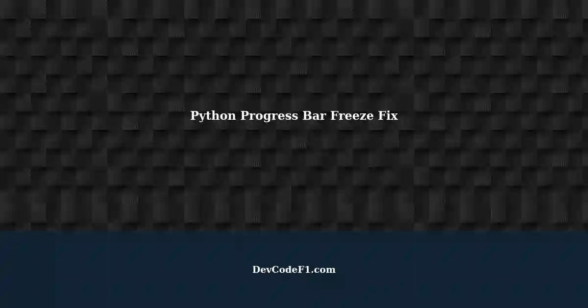 Python Tkinter Progress Bar Freezing Entire GUI: A Solution