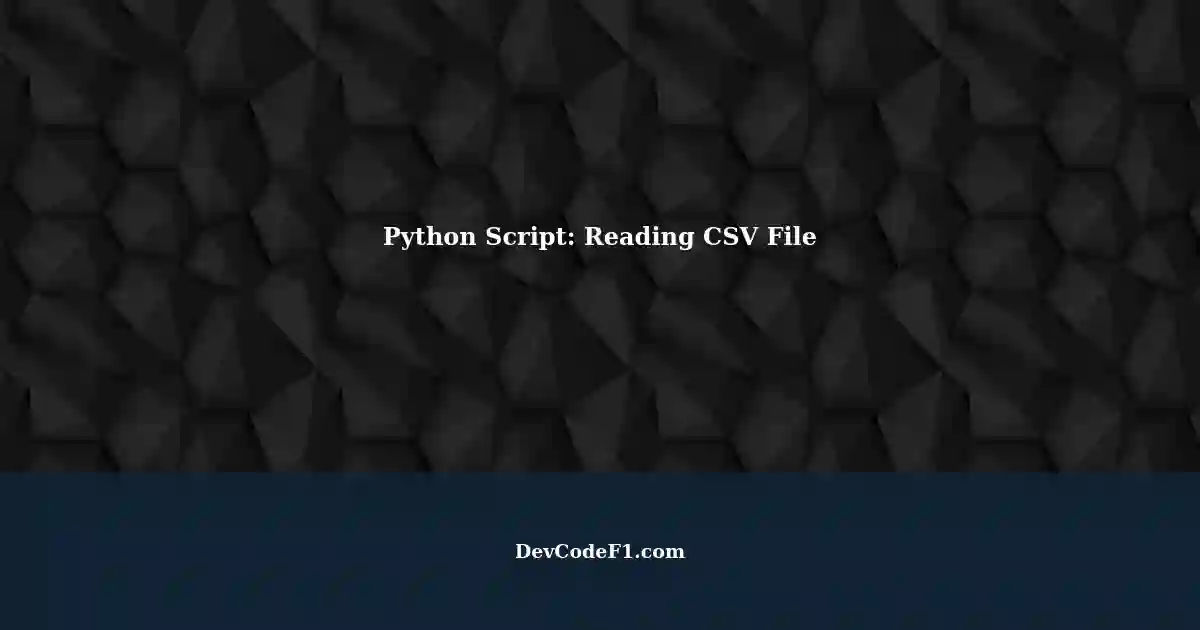 Python Script: Reading Names File