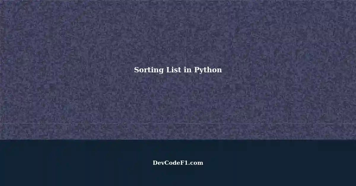 Sorting List in Ascending and Descending Order in Python