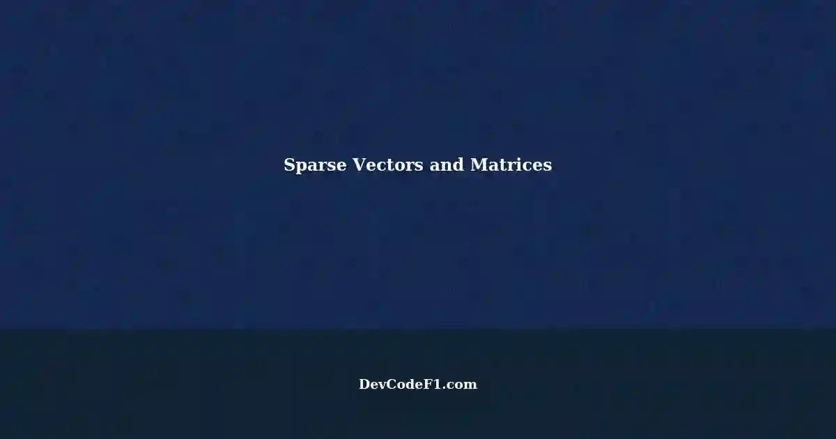 Inserting sparse vectors into sparse matrices a stuck developer s guide