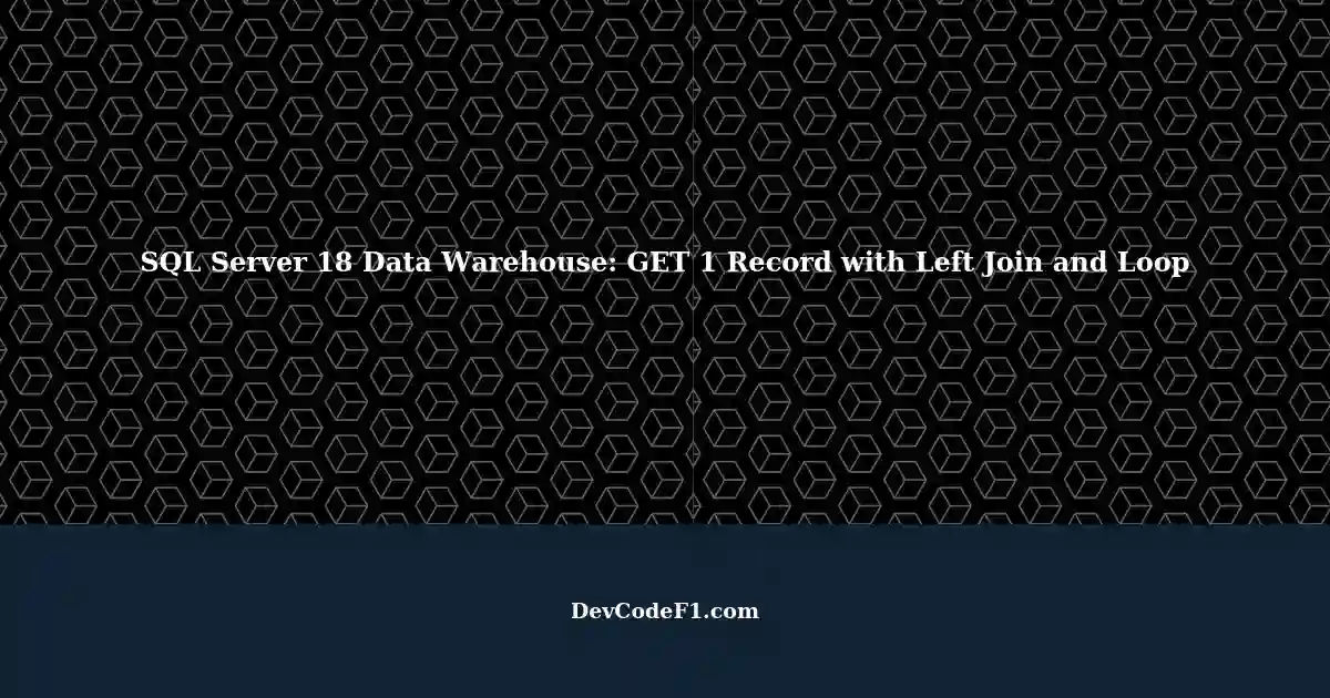 Solving a SQL Query Challenge: GET 1 Record Result with Left Join and ...