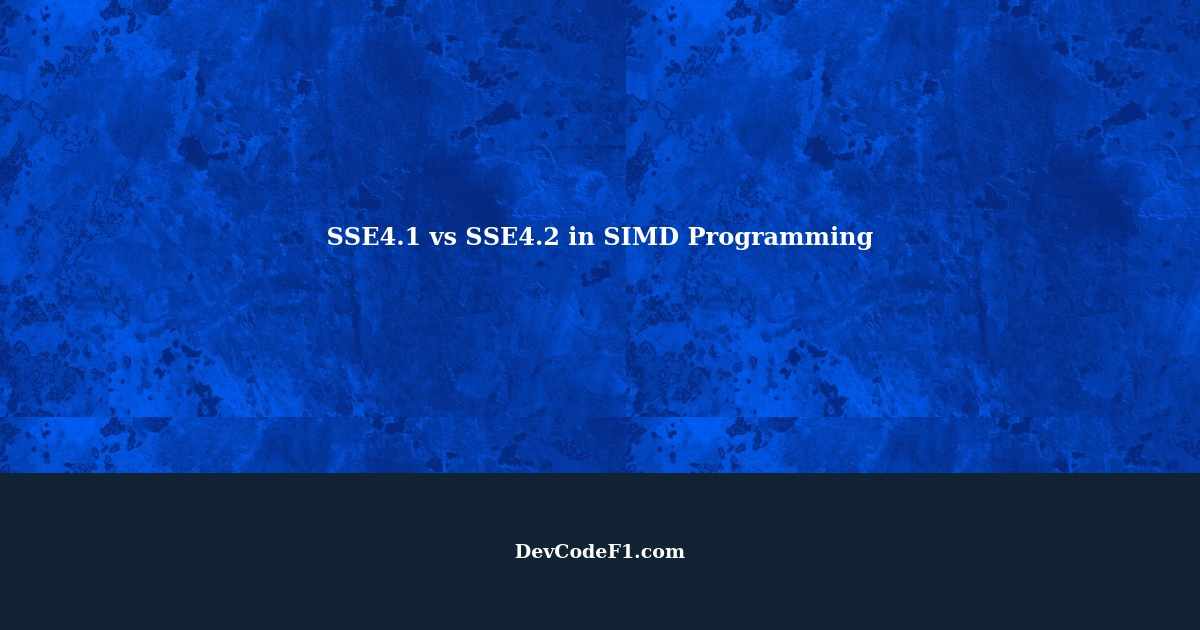 SSE4.1 vs SSE4.2: A Comparative Study of O0 and O2 Optimizations in ...