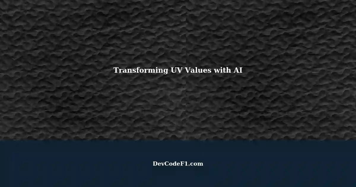 Transforming UV Values with Artificial Intelligence A TwoVariable