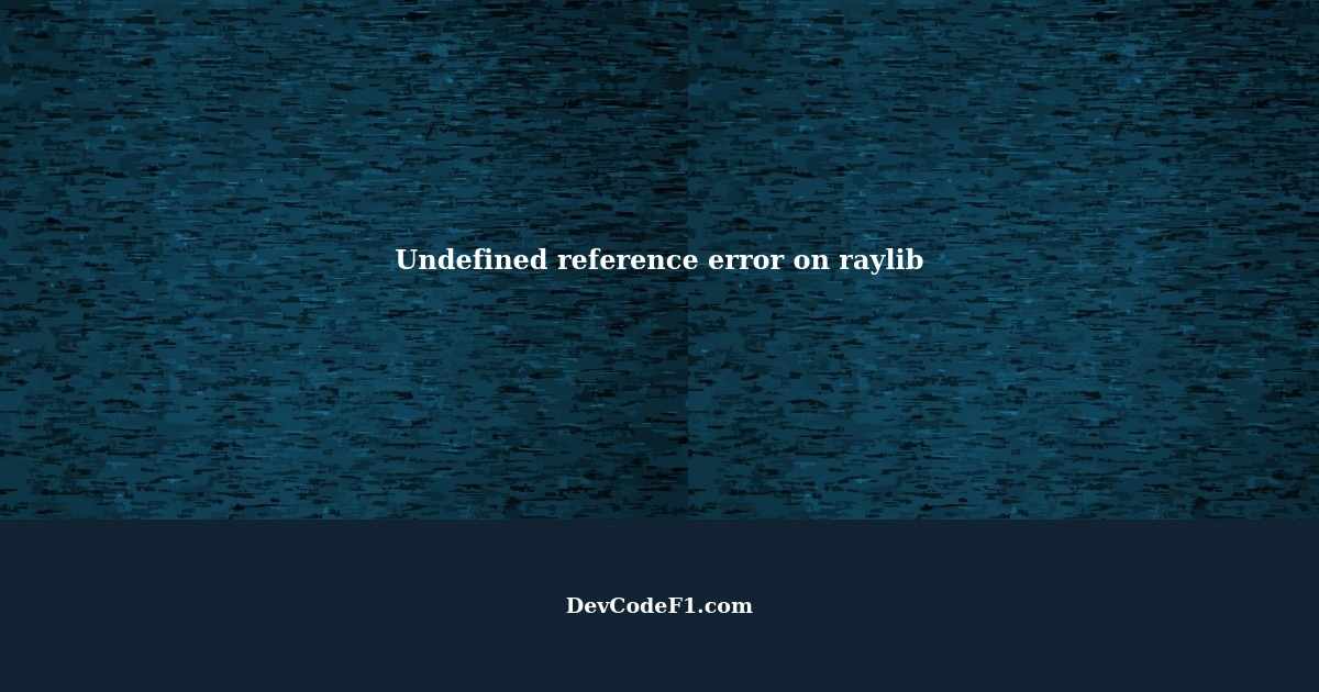 Why there is an error of undefined reference on raylib?