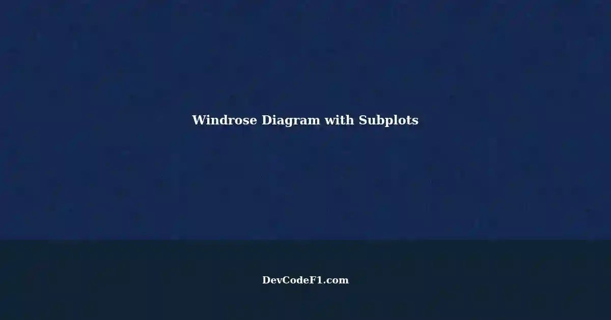 Creating a Windrose Diagram with Multiple Subplots in Python