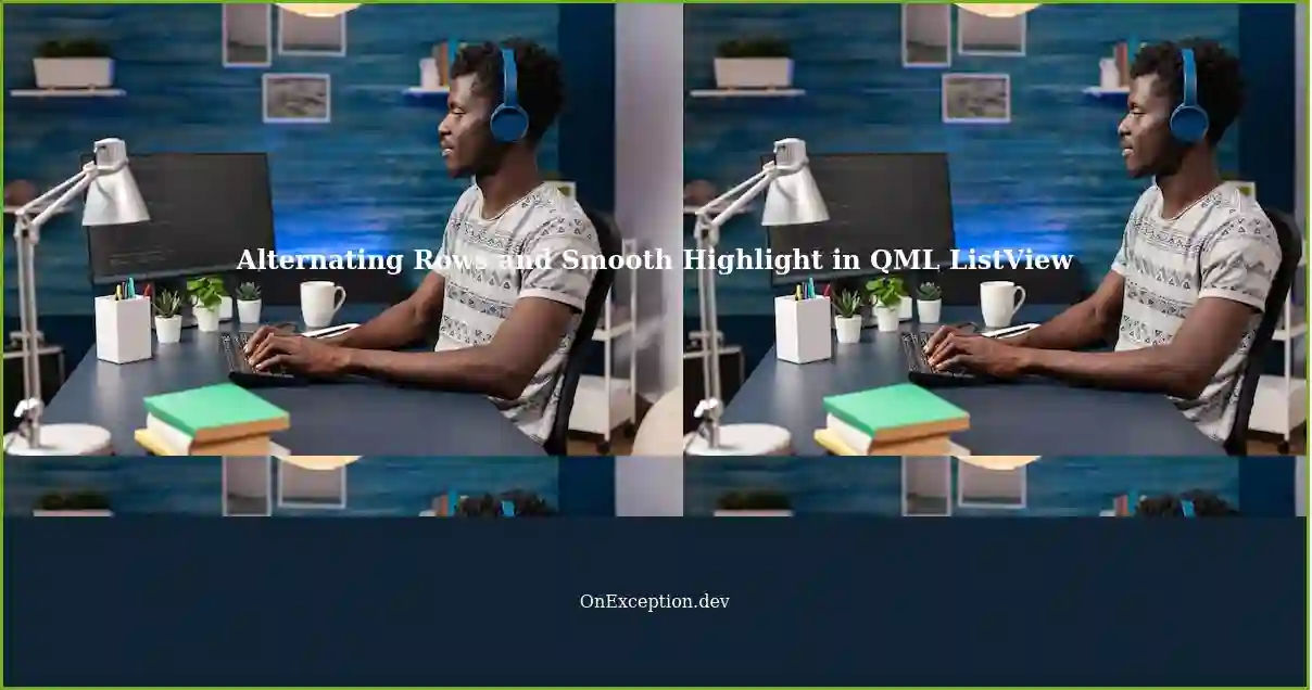Combining Alternating Row Colors and Smooth Highlight Rectangle in QML