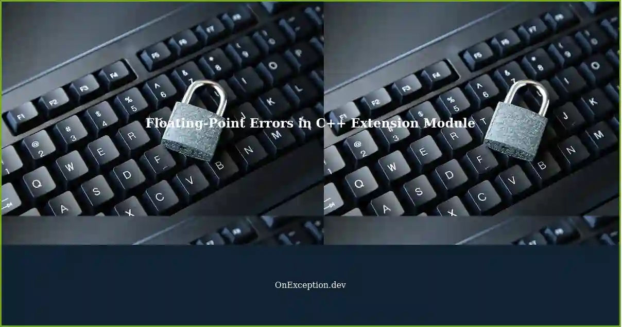 Troubleshooting FloatingPoint Errors in a C++ Extension Module for Python