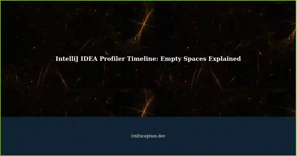 Understanding Empty Spaces in IntelliJ IDEA Profiler Timeline A