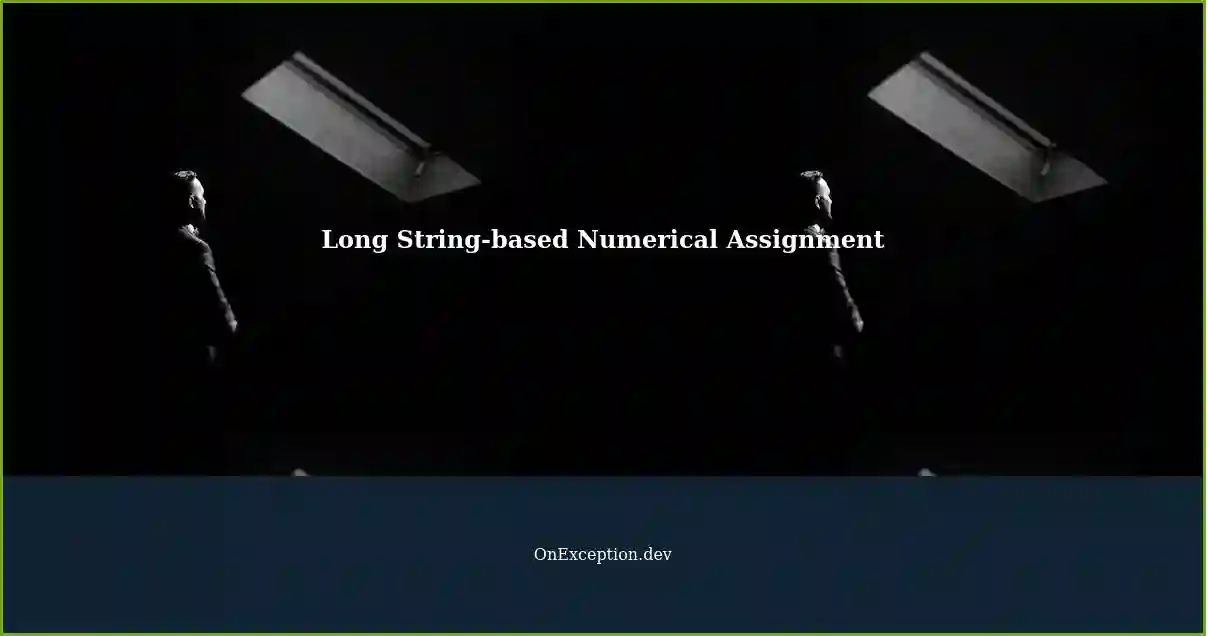 Long String-based Numerical Assignment