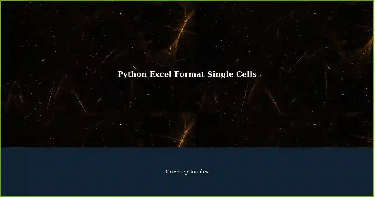 Writing an Excel Sheet with Different Format Single Cells using Python ...