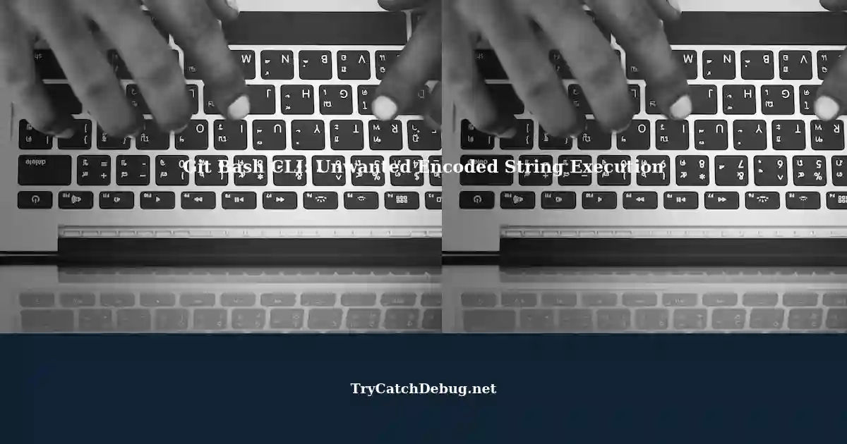 Unwanted Encoded String Command Execution in Git Bash via VSCode