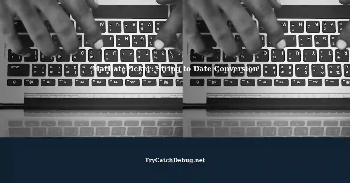 MatDatePicker Converting String 11 11 1111 To Date