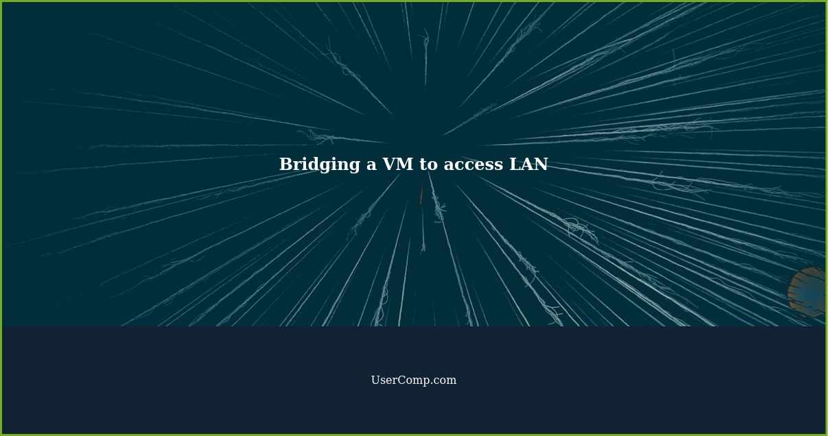 Bridging a VM to access LAN