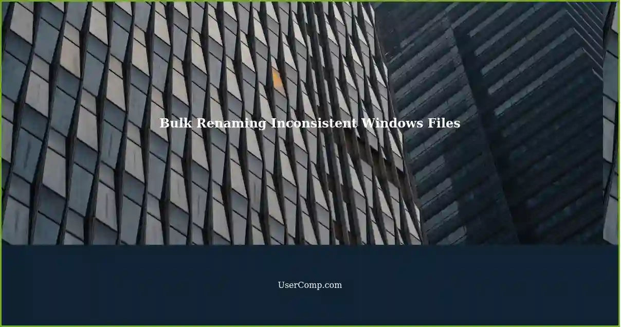 Bulk Renaming Inconsistent Windows Files