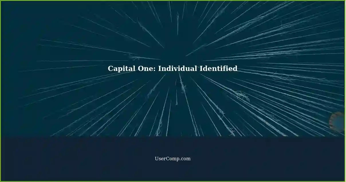 Capital One: Individual Identified