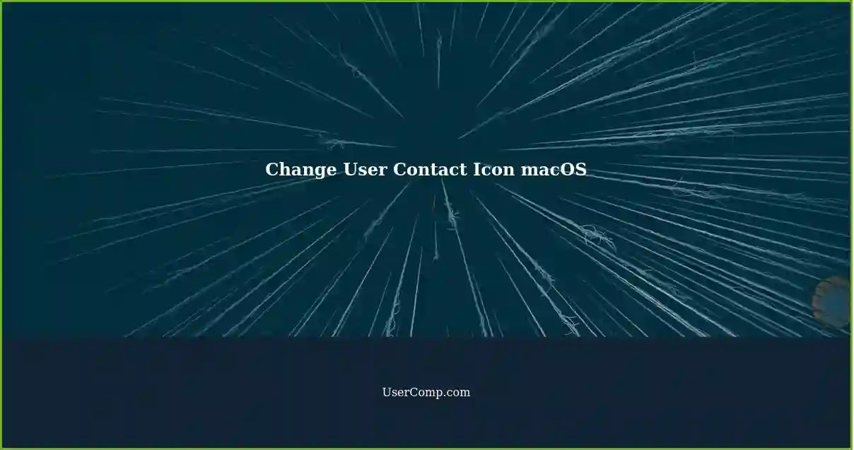 Change User Contact Icon macOS
