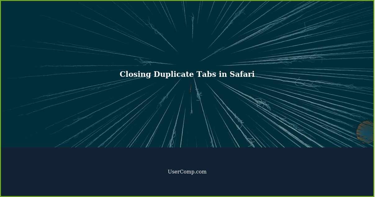 Closing Duplicate Tabs in Safari