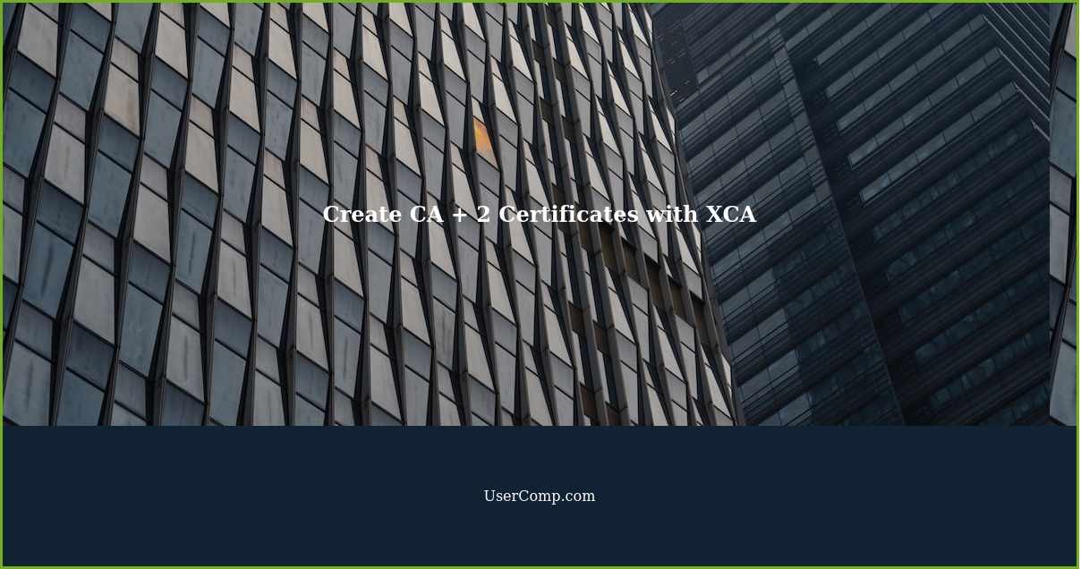 Create CA + 2 Certificates with XCA