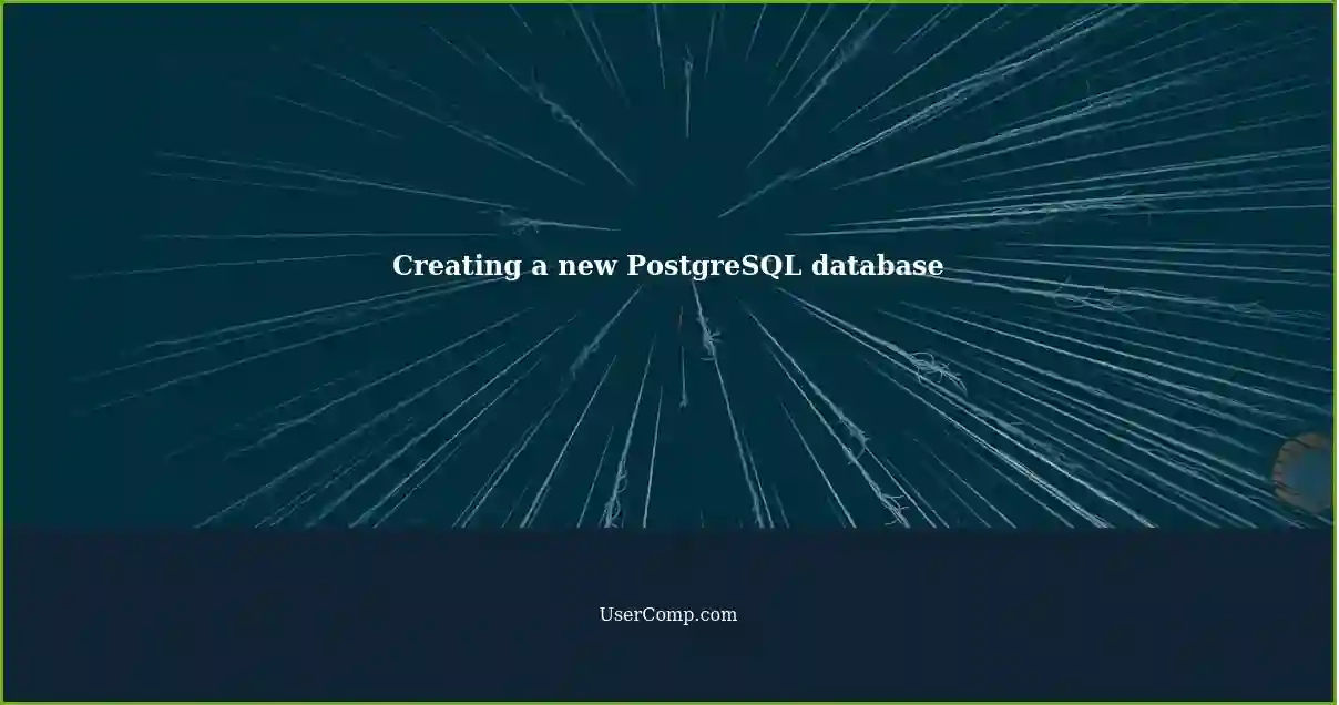 Creating a new PostgreSQL database
