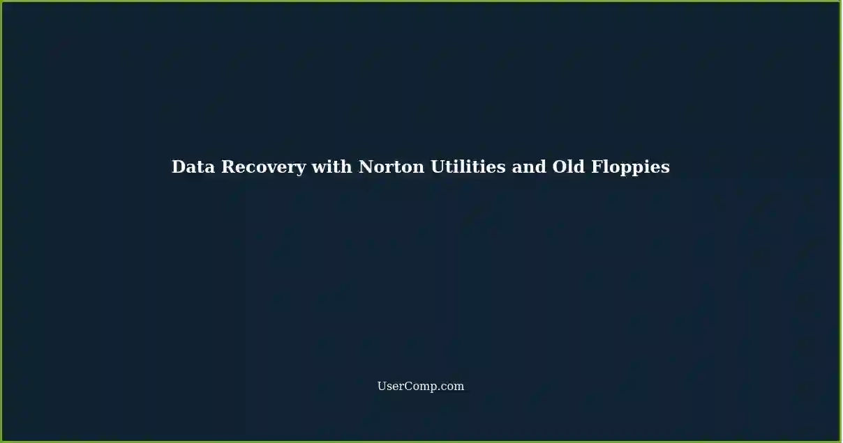 Data Recovery with Norton Utilities and Old Floppies
