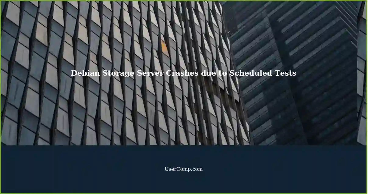 Debian Storage Server Crashes due to Scheduled Tests