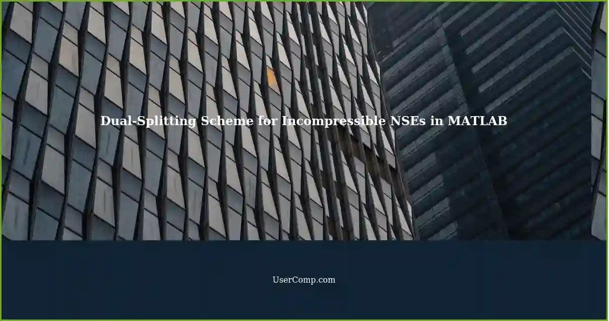 Dual-Splitting Scheme for Incompressible NSEs in MATLAB