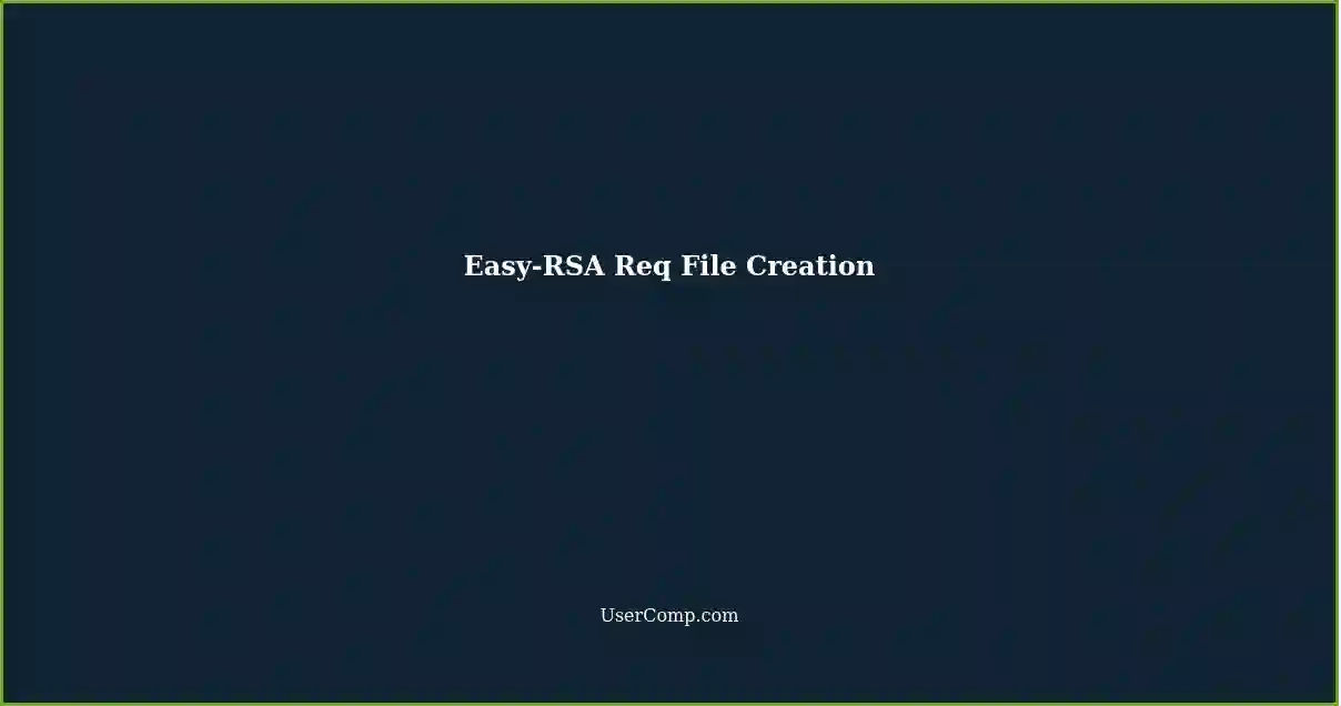 Easy-RSA Req File Creation