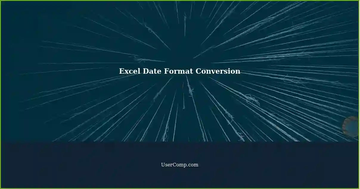 Excel Date Format Conversion