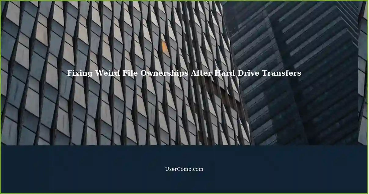 Making A Move Fixing Weird File Ownerships After Transferring Hard Drives