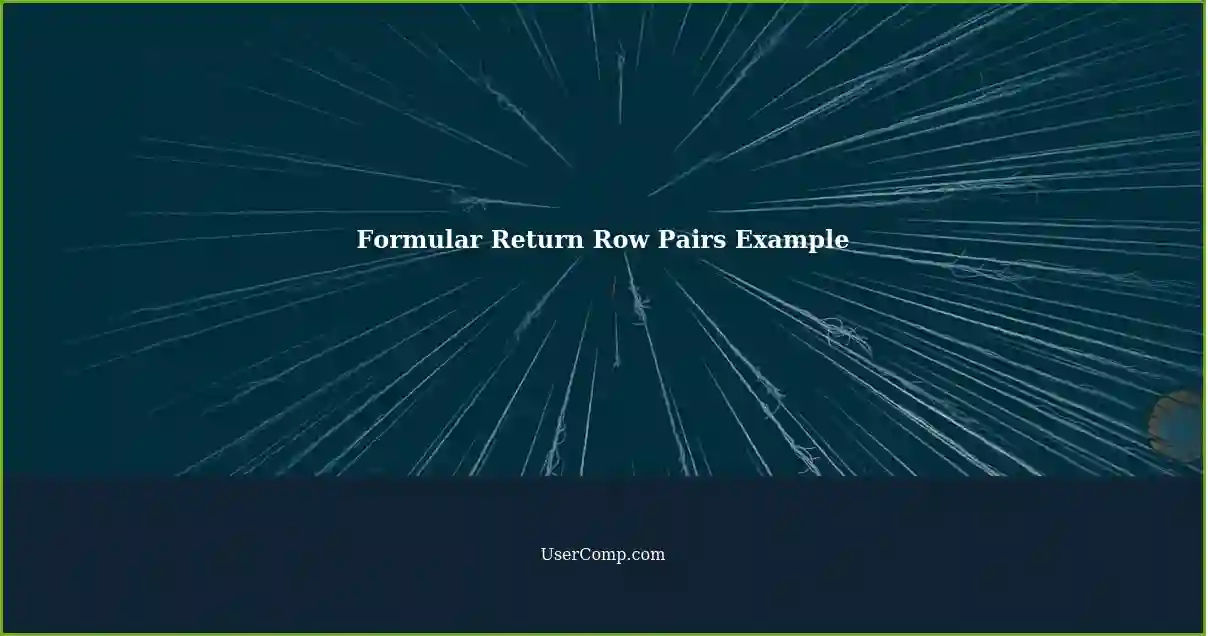 Formular Return Row Pairs Example