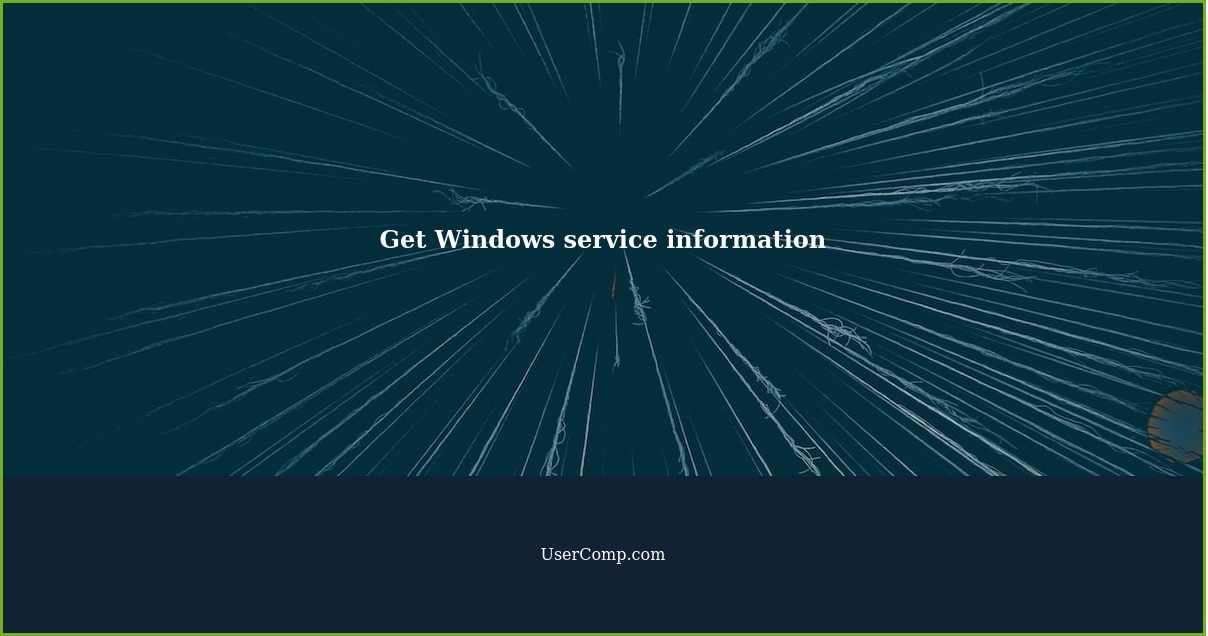 Get Windows service information