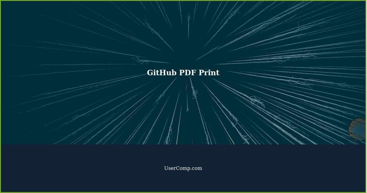 GitHub PDF Print