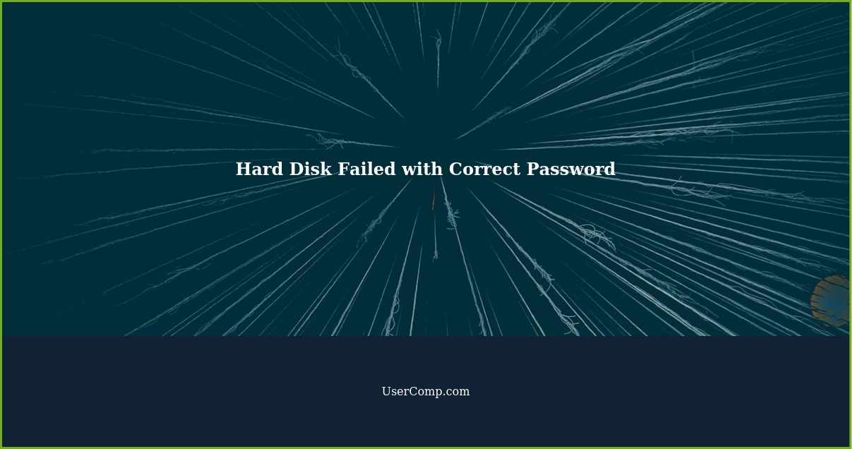 Hard Disk Failed with Correct Password
